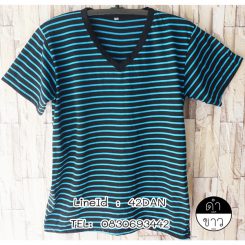 เสื้อ ลาย ขวาง ที่ กำลัง ฮิต สวยๆ คอกลม ถูกที่สุด ขายราคาไม่แพง t-Shirt striped lines