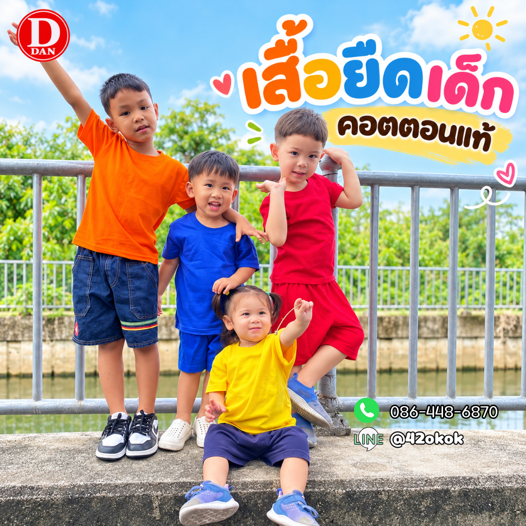 เสื้อยืด ตัวเปล่าเด็ก