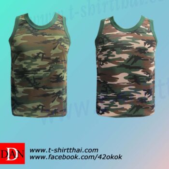 สินค้าพร้อมส่ง* เสื้อยืด กล้าม ลายพราง ~Size M,L