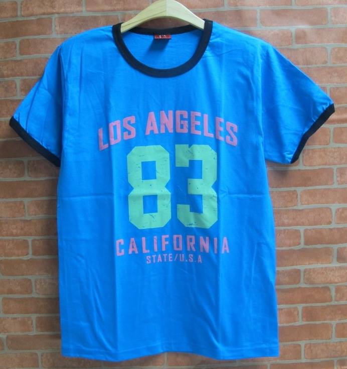 เสื้อคอมกลม ลาย shirt los angeles 83 california