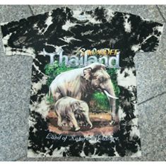 ลายช้าง เสื้อนักท่องเที่ยว เสื้อมัดกัดพิมพ์ลายช้าง (Dying Clothes)