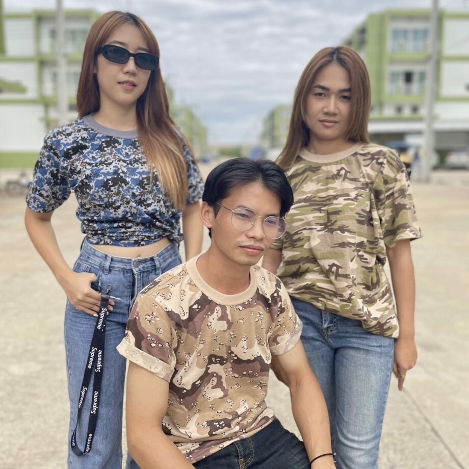ขายปลีกส่งเสื้อลายทหาร เสื้อคอกลมลายทหาร ลายอามี้