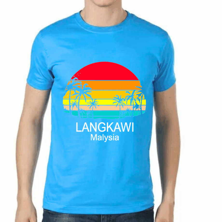 เสื้อลาย ลังกาวีต้นมะพร้าว