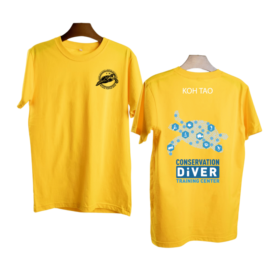 เสื้อลาย เกาะเต่า ลายที่1สีเหลือง
