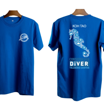 เสื้อลาย เกาะเต่าม้าน้ำ สีน้ำเงิน