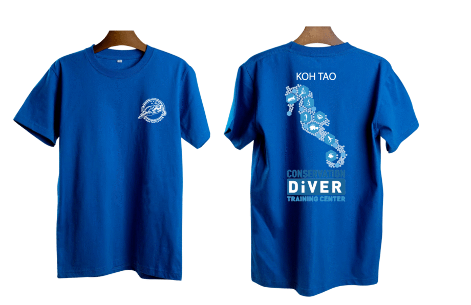 เสื้อลาย เกาะเต่าม้าน้ำ สีน้ำเงิน